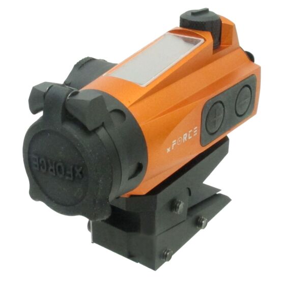 JJ airsoft XTSP solar power red dot scope with ELE high mount (orange)