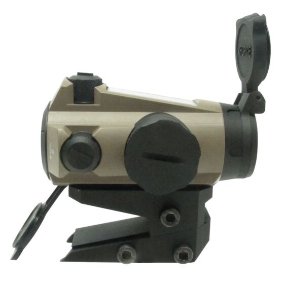JJ airsoft ottica XTSP red dot con ELE mount alto a energia solare (tan)