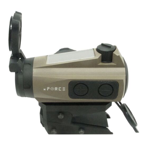 JJ airsoft ottica XTSP red dot con ELE mount alto a energia solare (tan)