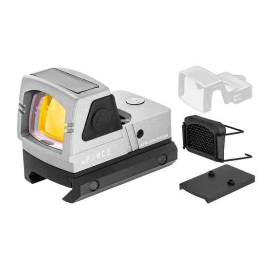 JJ Airsoft X-FORCE RMR solar powered red dot sight (silver)