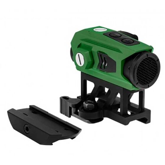 JJ airsoft ottica XTSW T043 dot con Low mount e estensione QD (verde)