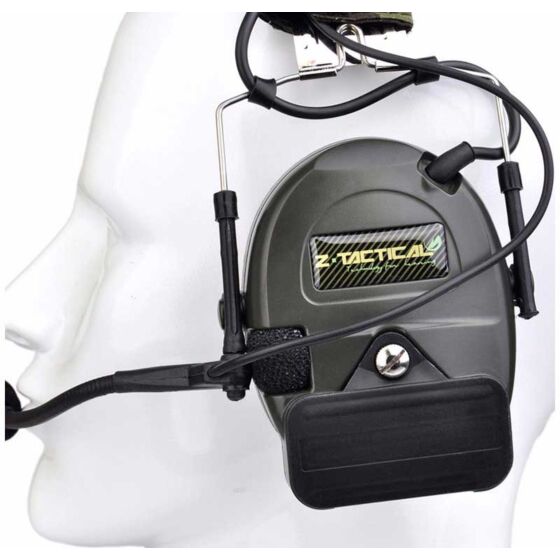 Z-tactical cuffie radio con microfono COMTAC (verde)