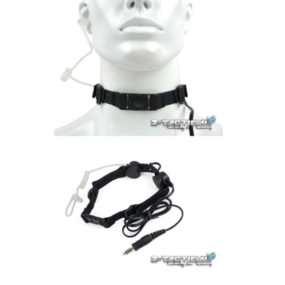 Z-tactical laringofono con auricolare per radio ricevitori
