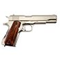 Denix pistola da collezione M1911 Grip legno cromata (caricatore non amovibile)