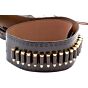 Denix DELUXE SET leather belt with twin holster and cartridges for revolver cal.45 pistol (matt brown)