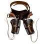 Denix DELUXE SET leather belt with twin holster and cartridges for revolver cal.45 pistol (matt brown)
