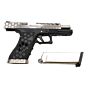 Armorer Works pistola a gas G17 HEX CUSTOM full metal inox (grip nera)