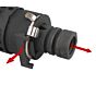 JJ airsoft silenziatore KAC QD per fucili con spegnifiamma 14mm- (tan)