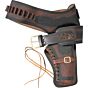 Denix leather belt with holster for revolver cal.45 pistol (matt brown)