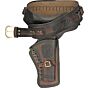 Denix leather belt with holster for revolver cal.45 pistol (matt brown)
