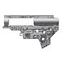 GATE EON CNC processed 8mm QD spare gearbox case for ver.2 electric gun (Silver coated)