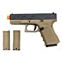 We g19 railed frame full metal gas pistol tan (gen.4)
