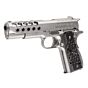 WE M1911 HEX CUT full metal gas pistol (Chrome stainless)