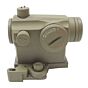 JJ airsoft ottica T043 mini red dot con estensione e Killflash (tan)
