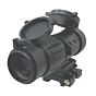 JJ Airsoft ottica ingranditore 4x con anello abbattibile (nera)