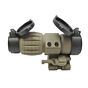 JJ airsoft 4x magnifier scope with flip up lever and QD ring (tan)