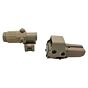 JJ airsoft set holo sight 558 + ingranditore 3x con anello ribaltabile (tan)