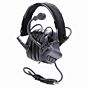EARMOR cuffie radio ricevitore M32 MARK3 MILPRO da testa (nere)