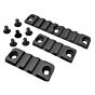 Four Rifle set slitte in alluminio per astina rail Geissele style (nere)