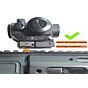 Airtech Studios slitta 20mm per astina Fucile elettrico Amoeba Am013, Am014, Am009 (dark earth)