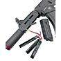 Bolt airsoft fucile elettrico SR47 PDW 4.0 electric blow back aeg con batteria lipo (nero)