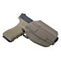 FMA fondina rigida 5x79 standard per pistola tipo glock/hk/mp9 (dark earth)