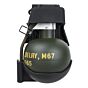 TMC M67 dummy frag grenade with molle case (black)