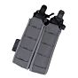TMC tasca doppia 9mm aperta 2.0 porta caricatore pistola (wolf grey)