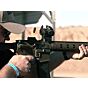 JJ airsoft QD riser mount T7w0 red circle scope with killflash (black)