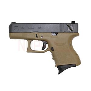 We g26 full auto gas pistol tan