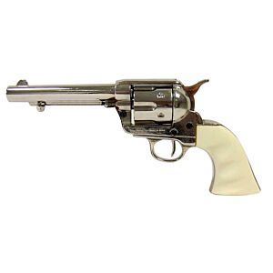 Denix pistola da collezione peacemaker 1873 revolver 5.5 pollici (nickelata)