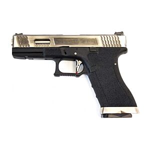 We g17 FORCE CUSTOM full metal gas pistol black (silver/silver)