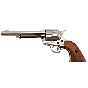 Denix pistola da collezione peacemaker 45 revolver lunga (nickel finish)