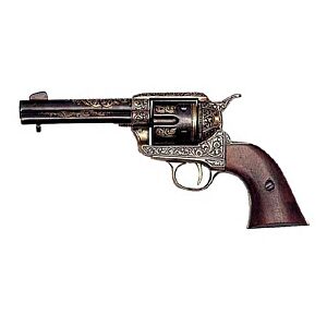 Denix pistola da collezione peacemaker 45 revolver (dorata deluxe)