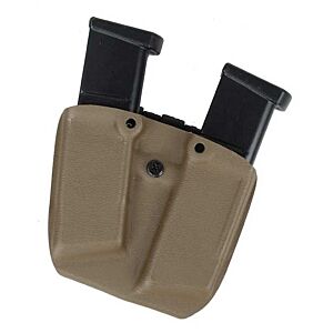 TMC porta caricatore doppio rigido in Kydex per pistola tipo glock (dark earth)