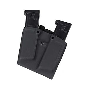 TMC porta caricatore doppio rigido in Kydex per pistola tipo glock (nero)