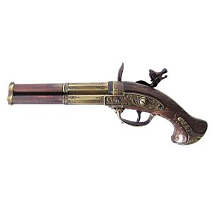 Denix pistola da collezione IMPERIALE Francia XVIII secolo a 3 canne rotanti