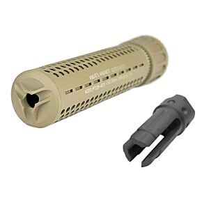 5KU KAC-QDC silencer with flash hider for electric gun 14mm- (tan)