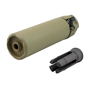 5KU silenziatore SF 556 MINI Socom con spegni fiamma 14mm- (tan)