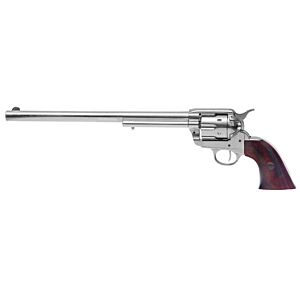 Denix pistola da collezione peacemaker 45 revolver 12 pollici (nickelata)