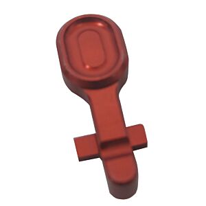 Retroarms bolt stop in alluminio CNC tipo A per fucile elettrico m4 (rosso)