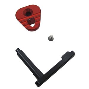 Retroarms fermo caricatore in alluminio CNC tipo B per m4 (rosso)