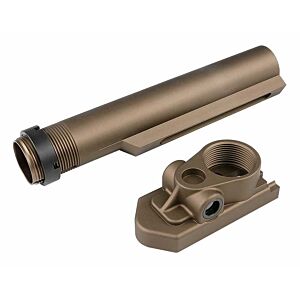 Airsoft Artisan tubo calcio in alluminio con aggancio per fucile MARUI SCAR SRE (dark earth)