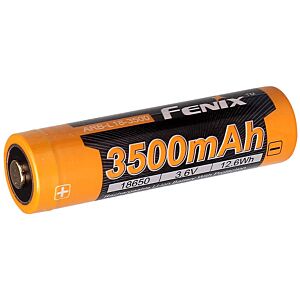 Fenix batteria 18650 3.6v 3500mha ricaricabile tramite micro usb