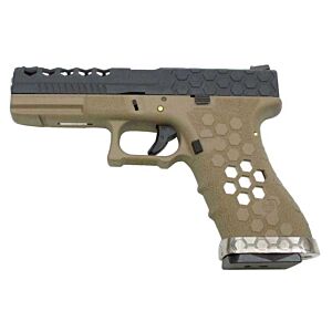 Armorer Works pistola a gas G17 HEX CUSTOM full metal (grip tan)