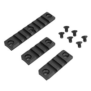Big Dragon set slitte in alluminio per astina rail Geissele style (nere)