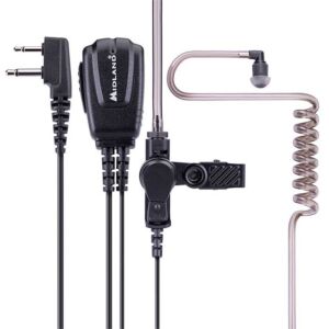 Midland microfono auricolare MA31 SECURE TX cavo pneumatico per radio ricevitori Midland
