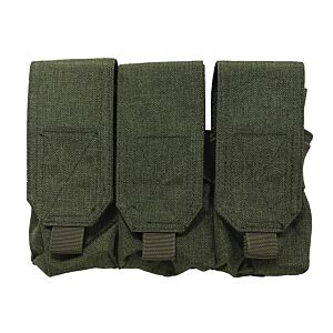 DEFCON5 tasca tripla per caricatore AK/M4 (verde opaco)