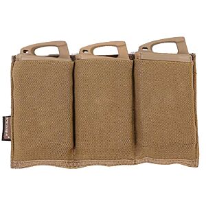 Emerson tasca aperta elastica tripla per caricatore fucile m4 (coyote brown)
