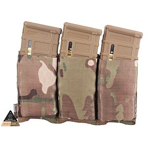 Emerson tasca aperta elastica tripla per caricatore fucile m4 (multicam)